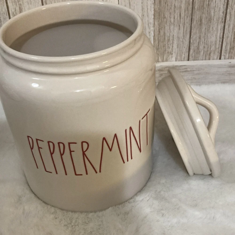 Rae Dunn Peppermint Canister - Picture 3 of 6